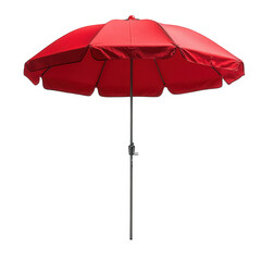 Beach umbrella isolated on a transparent background. Colorful and summery, perfect for vacation, travel, and seaside designs. 
