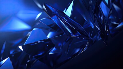 Elegant shimmering sapphire crystal structure with captivating light play