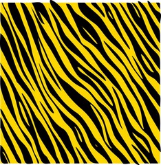 Yellow and Black Safari Zebra Pattern