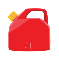Illustration of a Red Plastic Fuel Can