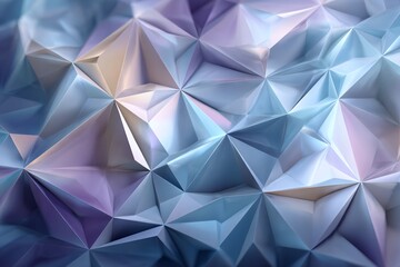 Abstract Polygon Gem: An exquisite array of polygons intertwines to create a mesmerizing display of colors, textures, and depth in a perfect representation of the art