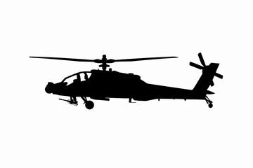 Fototapeta premium military helicopter silhouette vector