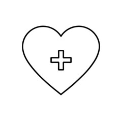 Fototapeta premium heart with medical sign