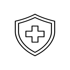 Obraz premium medical shield protection icon