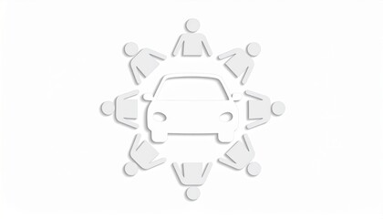 Obraz premium Social gathering around a modern car, snapshot of community and connection