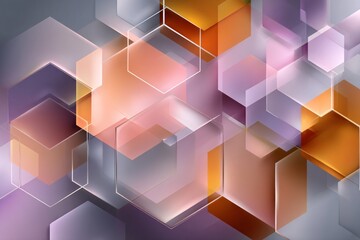 Hexagonal Geometric Composition: A striking visual of interconnected, translucent hexagons arranged in an artistic display of geometric patterns.