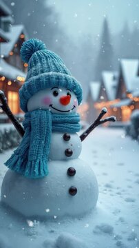 christmas celebration with snowman in the village
snow drop, seamless looping time-lapse virtual video animation background.
