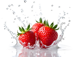 strawberry in water