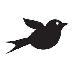 Bird silhouette logo and tattoo design.