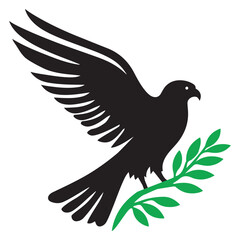 Bird silhouette logo and tattoo design.