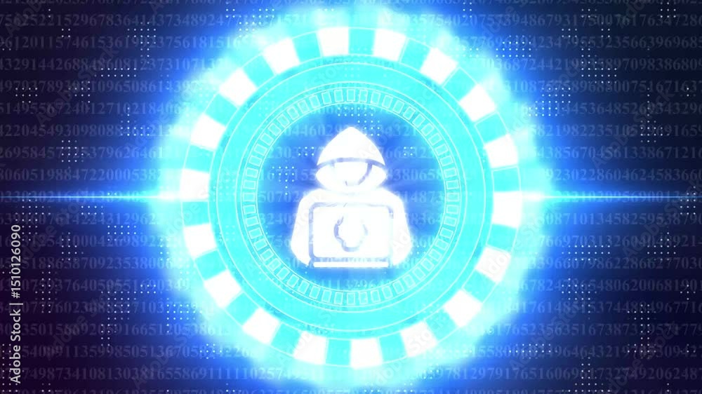 Poster cyber attack, computer protection, safety and internet security. abstract concept background of a pr