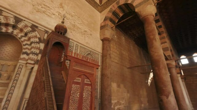 Ibn tulun mosque minbar and columns: exploring islamic architecture