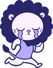 crying cartoon lion
