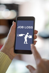 Job loss concept on a smartphone