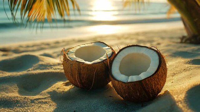 coconut on the beach,summer