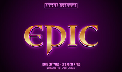 epic editable text effect