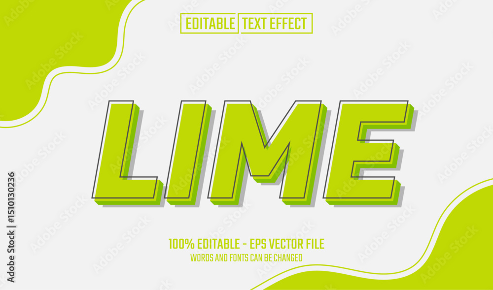 Canvas Prints lime editable text effect