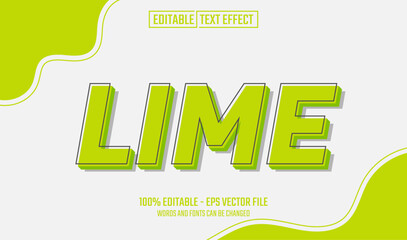 lime editable text effect