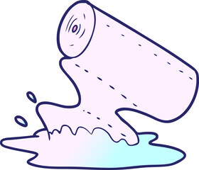 cartoon kitchen towel soaking up spill