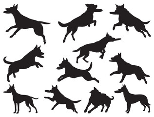 FRISBEE DOG SILHOUETTE