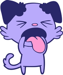 Obraz premium cartoon disgusted dog