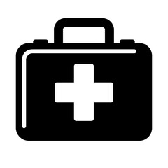 Medical First Aid Kit Box Outline Icon - Emergency, Healthcare, and Safety Symbol