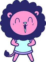 Fototapeta premium laughing lion cartoon