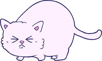 cartoon angry cat