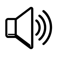 Solid Icon of a Speaker with Sound Waves - Representing Volume, Audio, and Sound