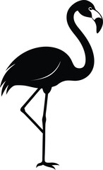Obraz premium flamingo silhouette isolated on white