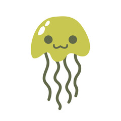 Cute Jellyfish Animal Creature Underwater Aquarium Cartoon