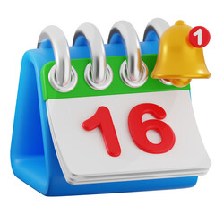 Compact digital calendar displaying date and notification badge, ideal for scheduling and reminder applications.