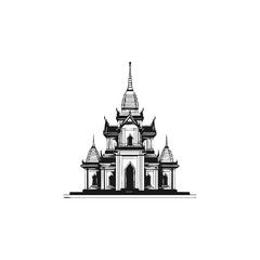 Silhouette design elements isolated on white background, simple design for universal.