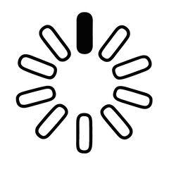 Obraz premium Minimalist Loading Spinner Progress Icon Vector for Web and App UI
