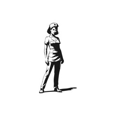 Silhouette design elements isolated on white background, simple design for universal.