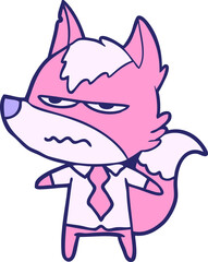 cartoon annoyed wolf