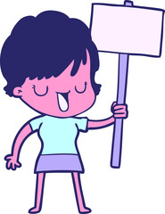 cartoon woman talking