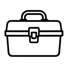 Outline Icon of a Toolbox - Representing Repair, Maintenance, and DIY
