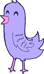 cartoon happy bird