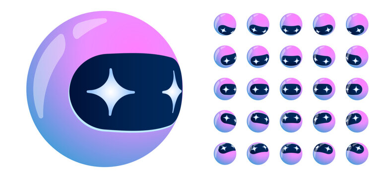 AI robot mascot with cute face. 3D chatbot assistant icon for tech, app or digital support. Futuristic vector character isolated on white. Smart bot for communication and service.