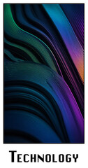 Abstract technology background. . Oil paint illustration.