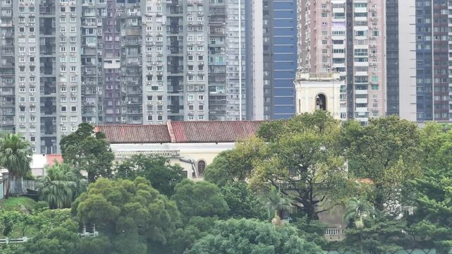 Aerial views of the Macau Cotai skyline