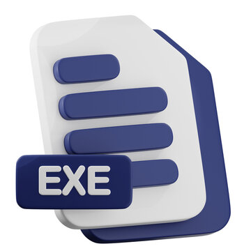 Simple file icon representing executable files, suitable for software, application, or tech-related visual content.