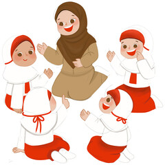 Muslim Student study with teacher