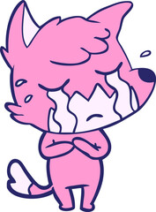 crying fox cartoon