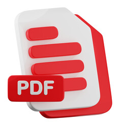 Simple PDF icon representing document with red label, used in digital file management and web interfaces.