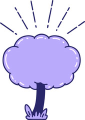 illustration of a traditional tattoo style tree