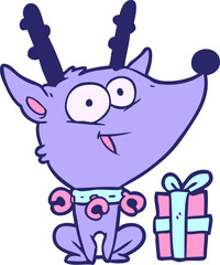 cartoon christmas reindeer