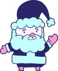 cartoon santa claus waving