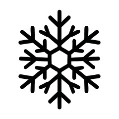 Snowflake Winter Outline Icon - Symbol of Cold, Ice, and Holiday Season